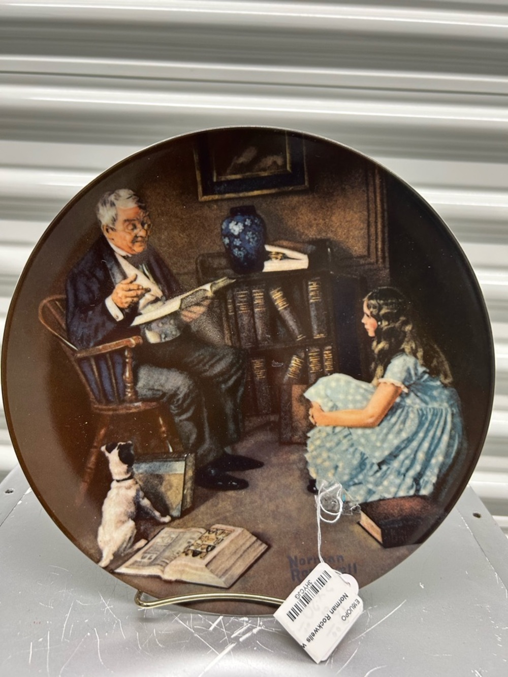 Norman Rockwell serie CERTIFIED 9198J LIMITED EDITION  “Storyteller”Plate(Knowle
